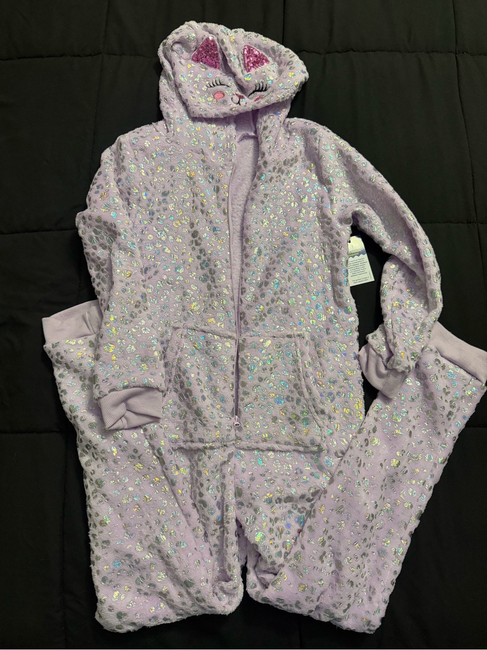 Magic Lavender Unicorn Hooded Footie with Sparkle Accents